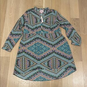 Romeo & Juliet Couture Multicolor Geometric Dress